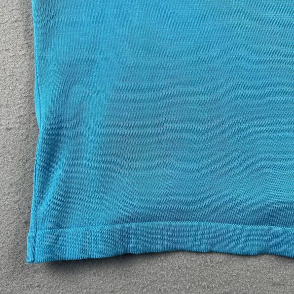 Worldly Things By Styltricot Knit Blouse‎ Shirt Womens 6 Light Blue Short Sleeve - Picture 7 of 16